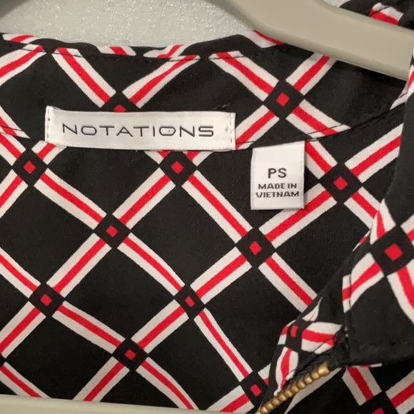 Notations Black and Pink Geometric Blouse‎ - Picture 3 of 4